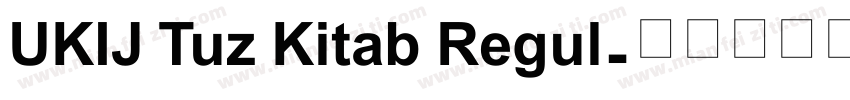 UKIJ Tuz Kitab Regul字体转换